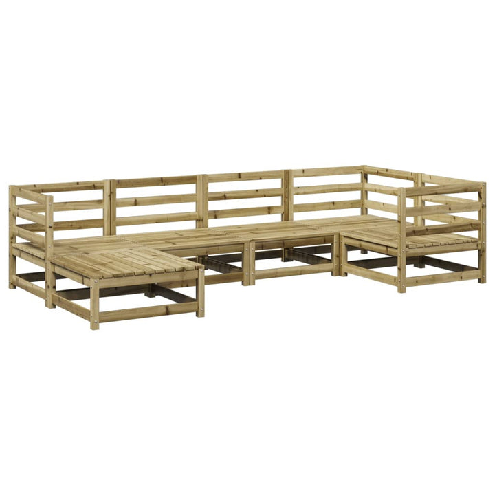 Set Canapea De Grădină, 6 Piese, Lemn De Pin Tratat