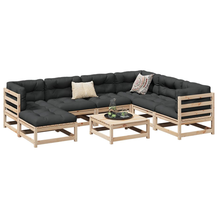 Set Canapea De Grădină, 8 Piese, Lemn De Pin Tratat