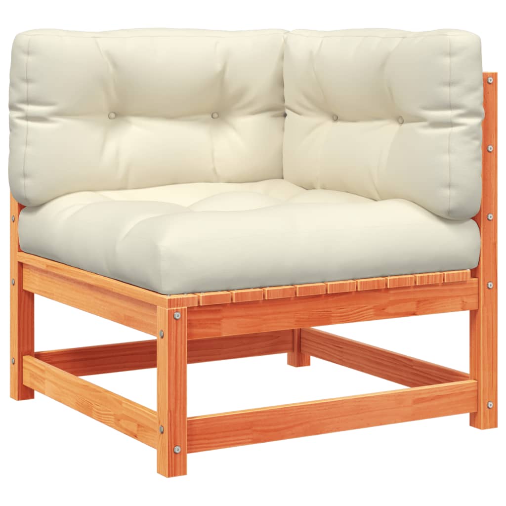Set Mobilier De Grădină Cu Perne, 9 Piese, Lemn Masiv De Pin