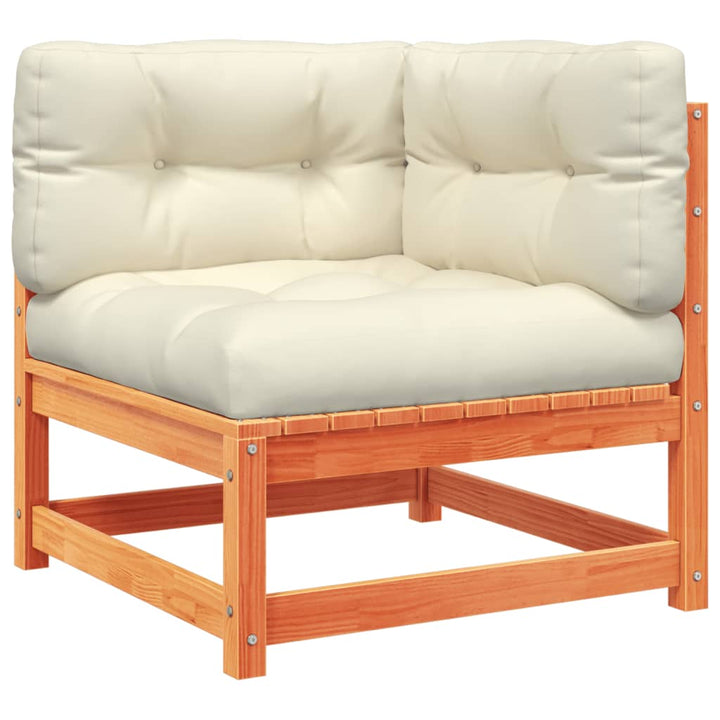 Set Mobilier De Grădină Cu Perne, 9 Piese, Lemn Masiv De Pin