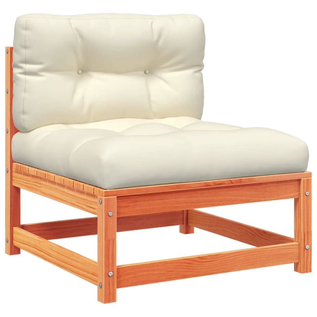 Set Mobilier De Grădină Cu Perne, 9 Piese, Lemn Masiv De Pin