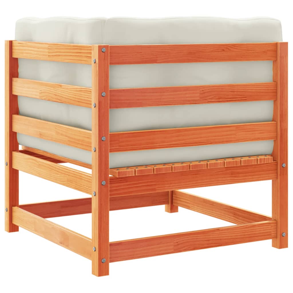 Set Mobilier De Grădină Cu Perne, 9 Piese, Lemn Masiv De Pin