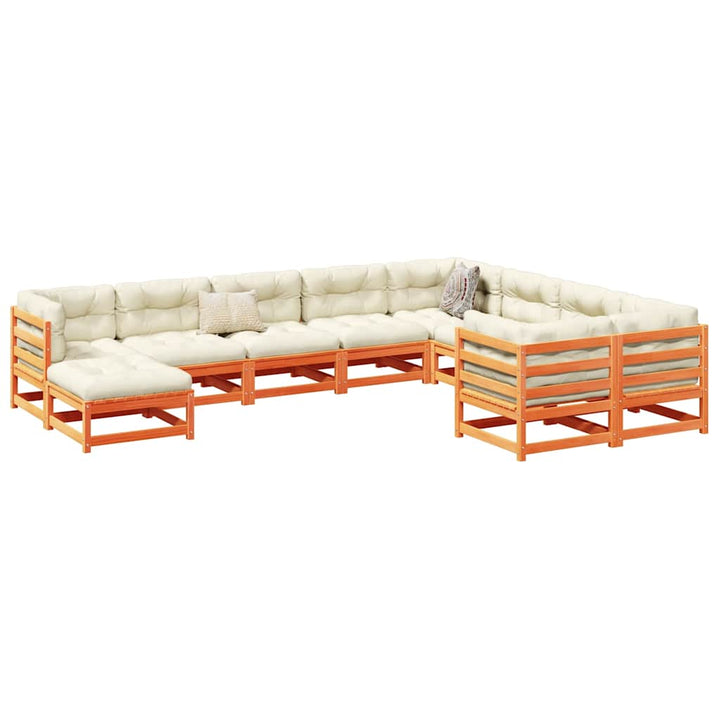 Set Canapea De Grădină, 10 Piese, Lemn De Pin Tratat