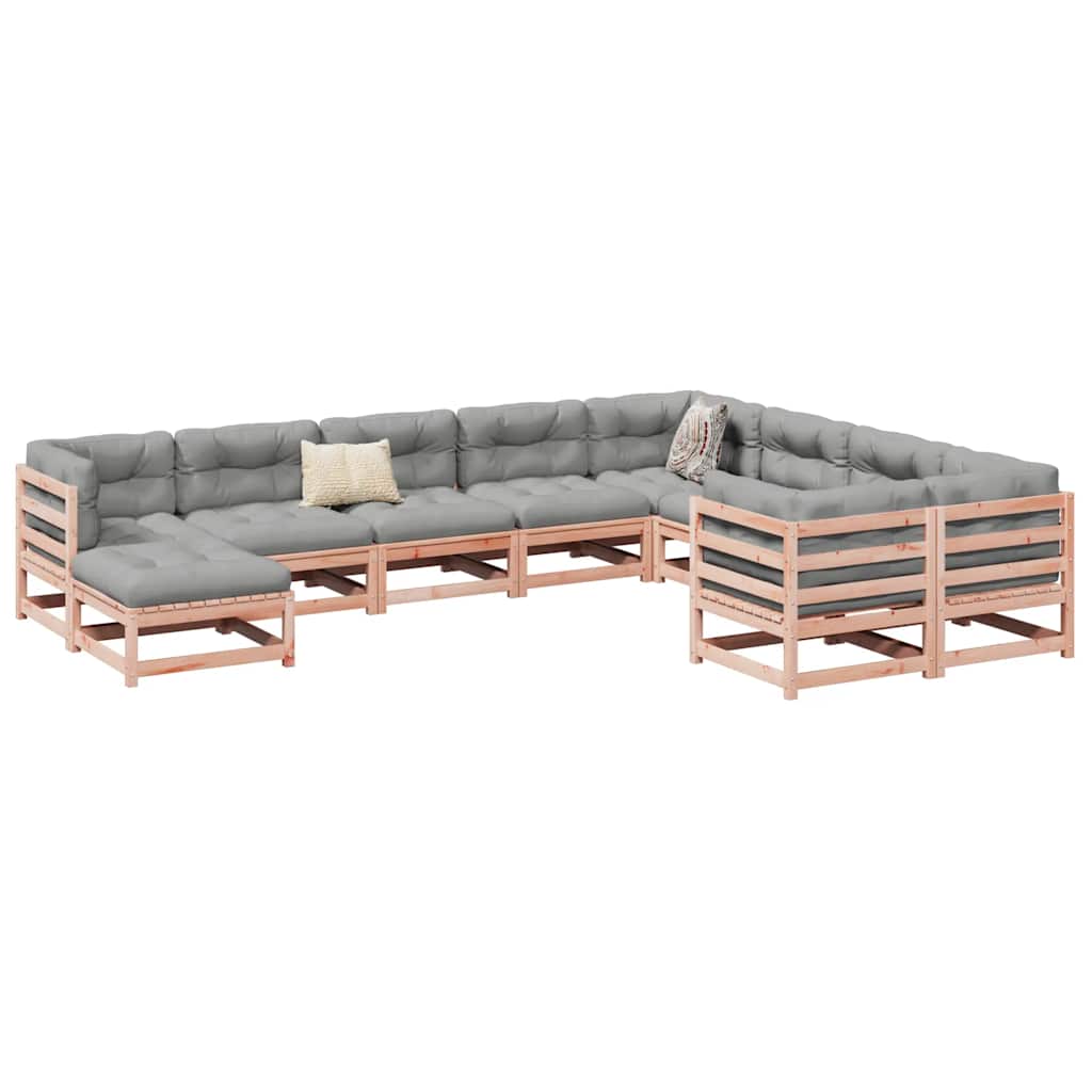 Set Canapea De Grădină, 10 Piese, Lemn De Pin Tratat