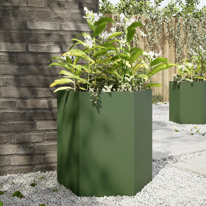 Jardinieră De Grădină Antracit Oțel Hexagonal