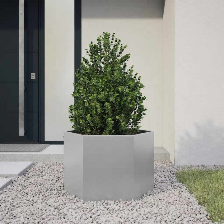 Jardinieră De Grădină Antracit Oțel Hexagonal