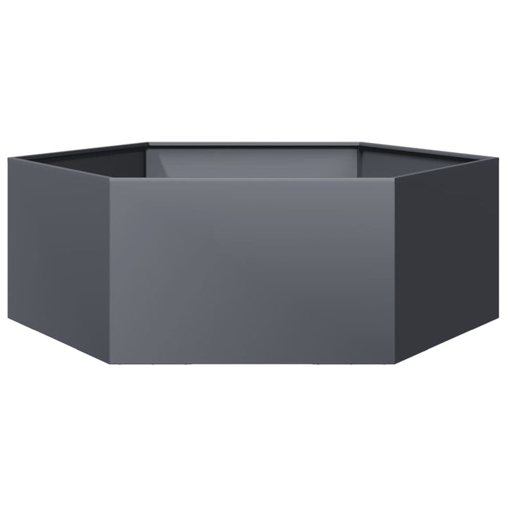 Jardinieră De Grădină Antracit Oțel Hexagonal