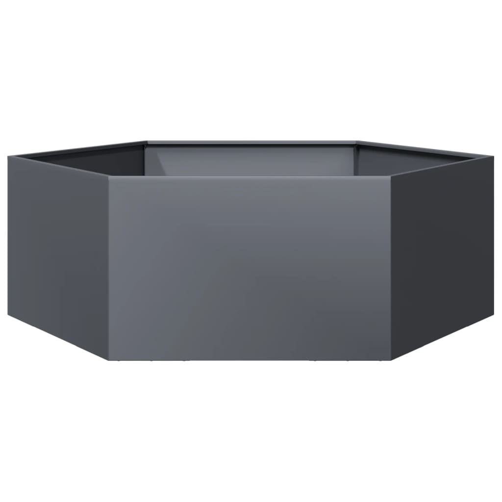 Jardinieră De Grădină Antracit Oțel Hexagonal