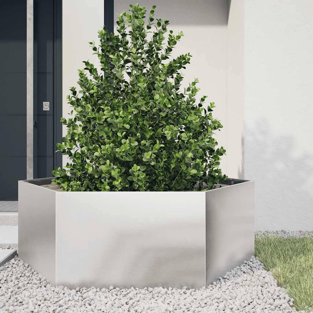 Jardinieră De Grădină Antracit Oțel Hexagonal