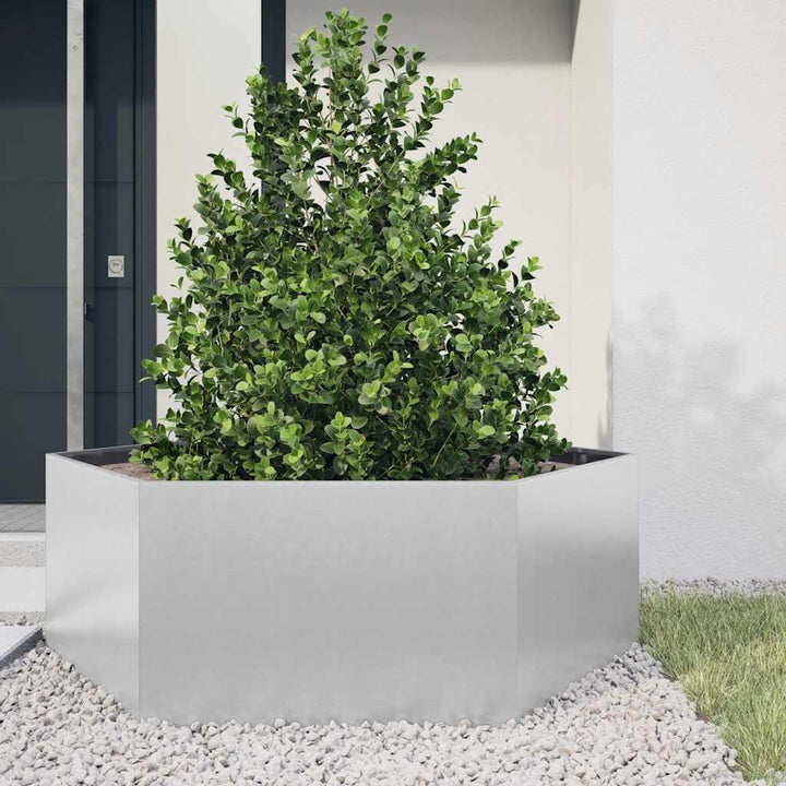 Jardinieră De Grădină Antracit Oțel Hexagonal