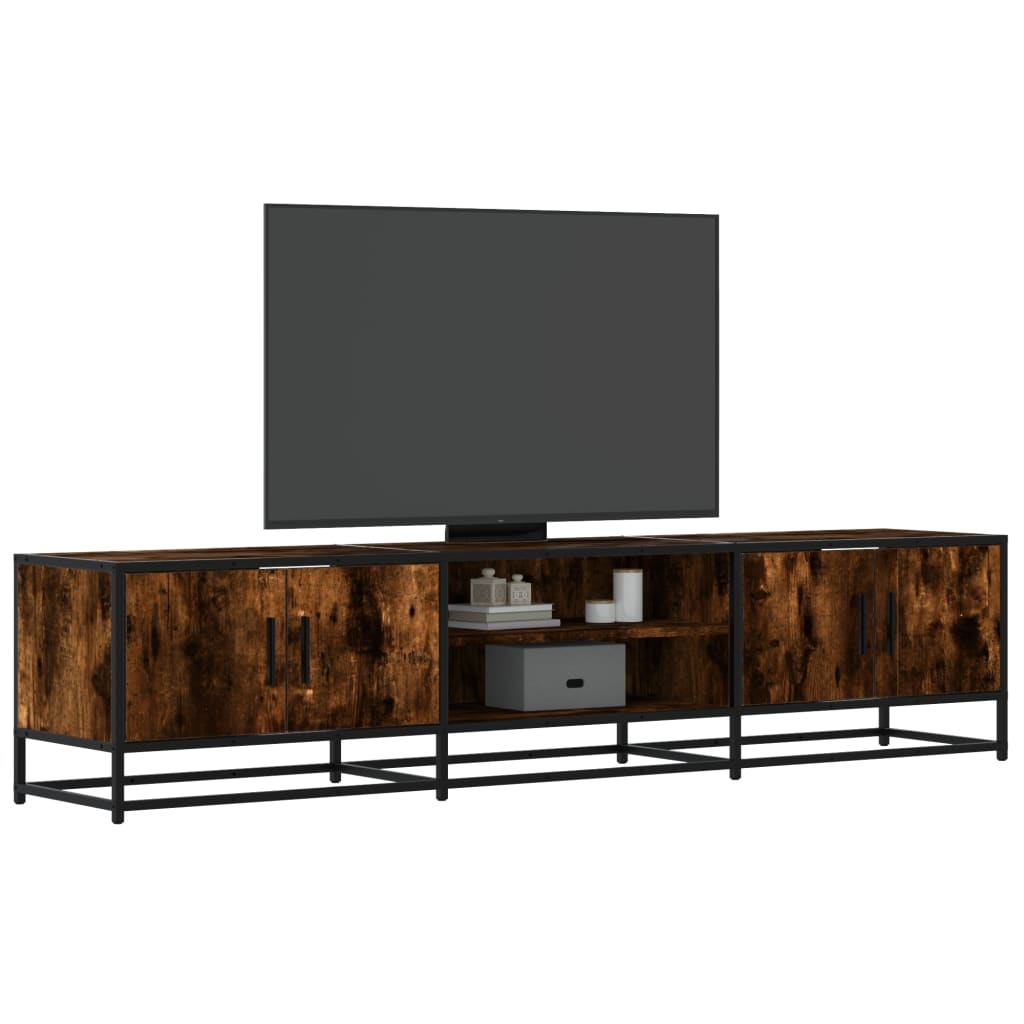 Dulap Tv, Stejar Maro, 160X35X41 Cm, Lemn Prelucrat Și Metal