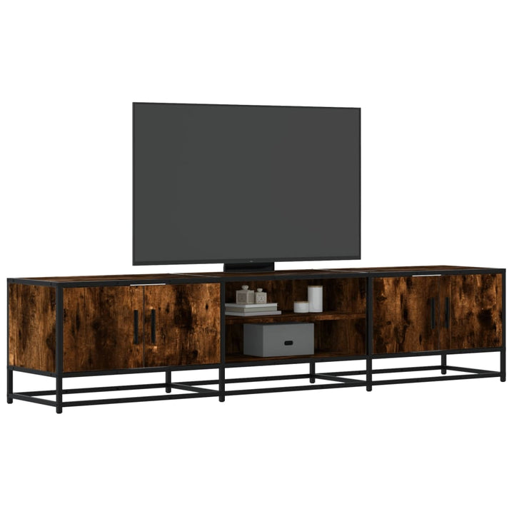 Dulap Tv, Stejar Maro, 160X35X41 Cm, Lemn Prelucrat Și Metal
