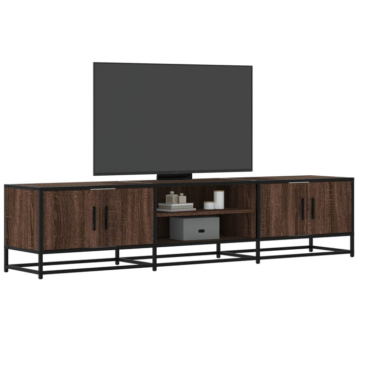 Dulap Tv, Stejar Maro, 160X35X41 Cm, Lemn Prelucrat Și Metal