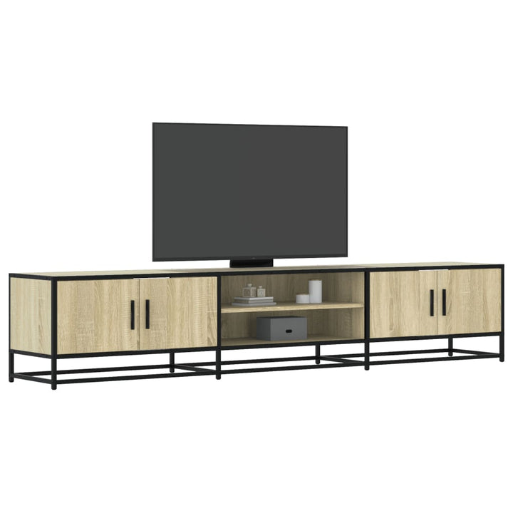 Dulap Tv, Stejar Maro, 160X35X41 Cm, Lemn Prelucrat Și Metal