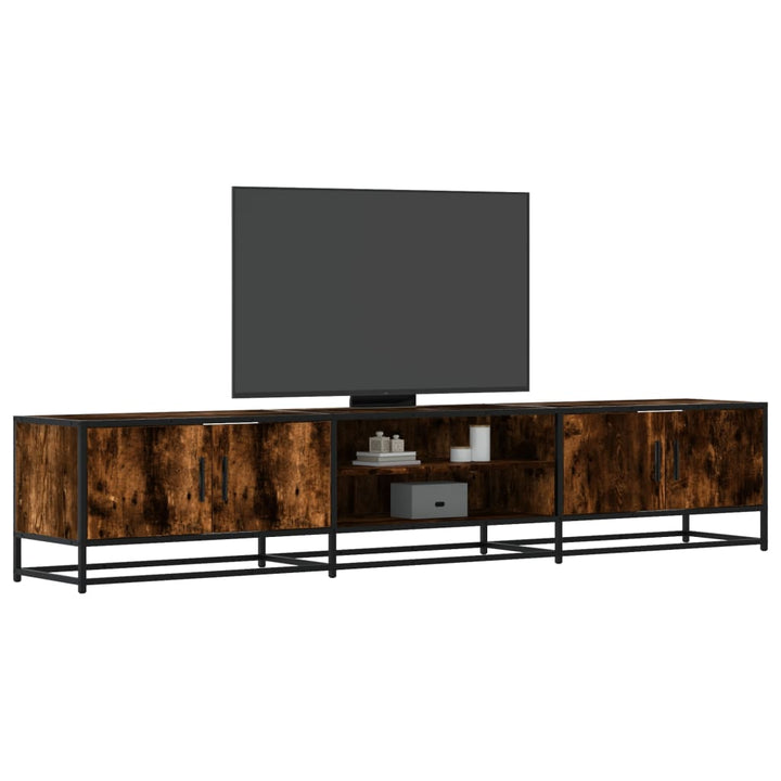 Dulap Tv, Stejar Maro, 160X35X41 Cm, Lemn Prelucrat Și Metal