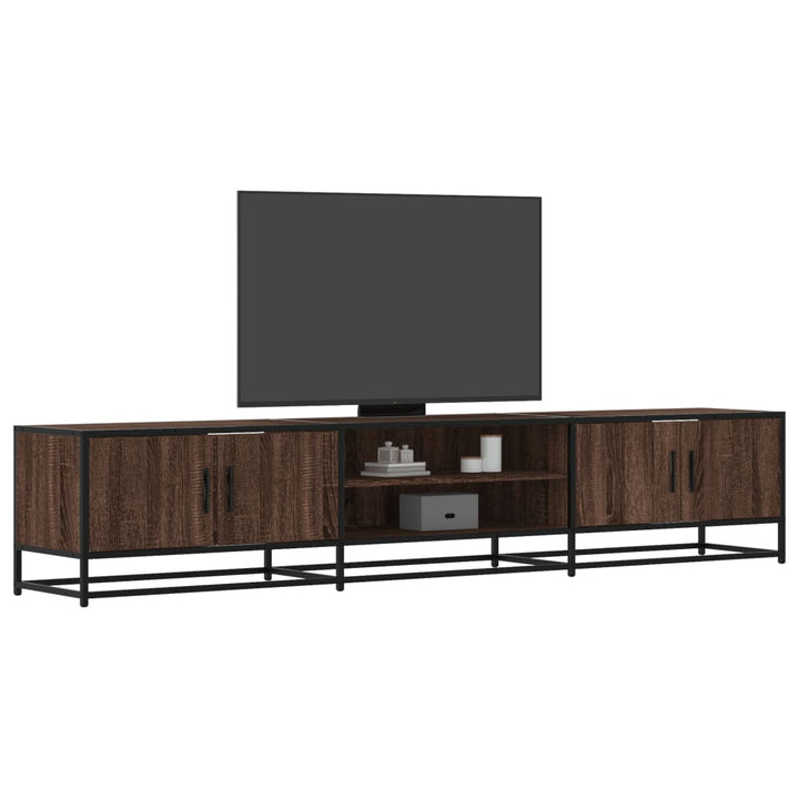 Dulap Tv, Stejar Maro, 160X35X41 Cm, Lemn Prelucrat Și Metal