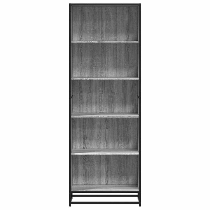 Bibliotecă, Gri Sonoma, 60X35X170,5 Cm, Lemn Prelucrat