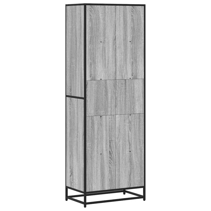 Bibliotecă, Gri Sonoma, 60X35X170,5 Cm, Lemn Prelucrat