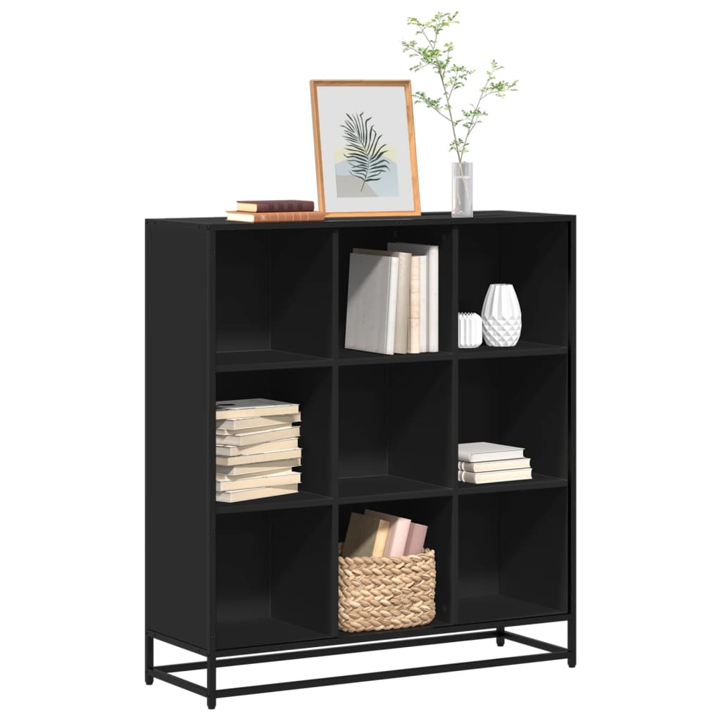 Bibliotecă, Gri Sonoma, 97,5X33X107,5 Cm, Lemn Prelucrat/Metal