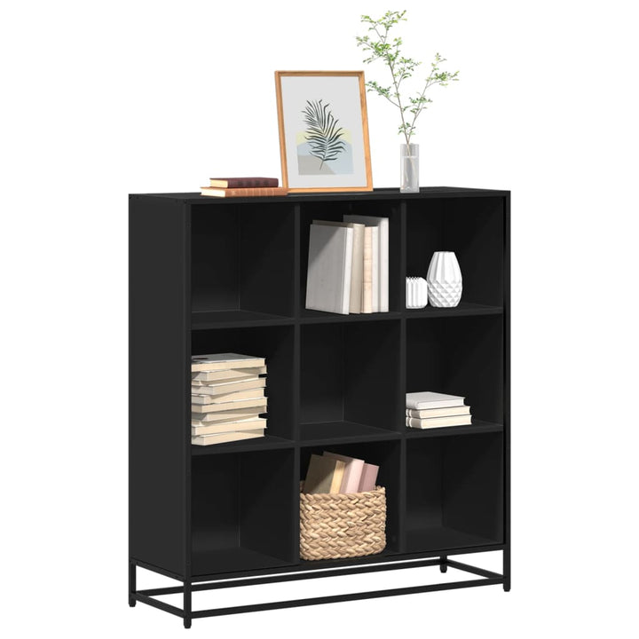 Bibliotecă, Gri Sonoma, 97,5X33X107,5 Cm, Lemn Prelucrat/Metal