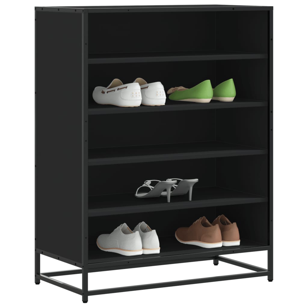 Pantofar, Stejar Fumuriu, 75X38X97,5 Cm, Lemn Prelucrat/Metal
