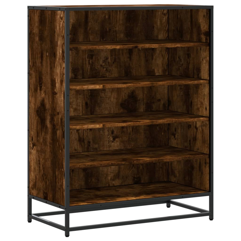 Pantofar, Stejar Fumuriu, 75X38X97,5 Cm, Lemn Prelucrat/Metal