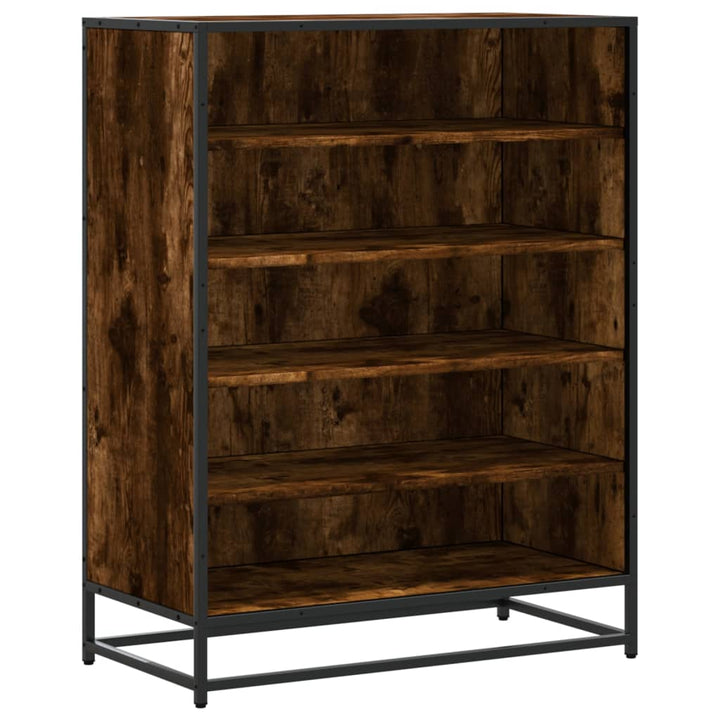 Pantofar, Stejar Fumuriu, 75X38X97,5 Cm, Lemn Prelucrat/Metal