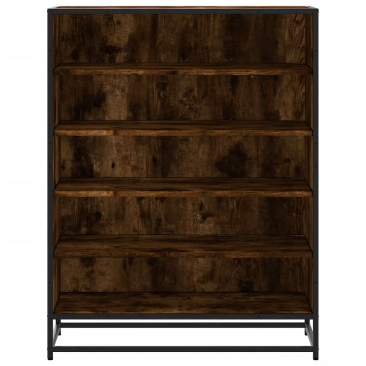 Pantofar, Stejar Fumuriu, 75X38X97,5 Cm, Lemn Prelucrat/Metal