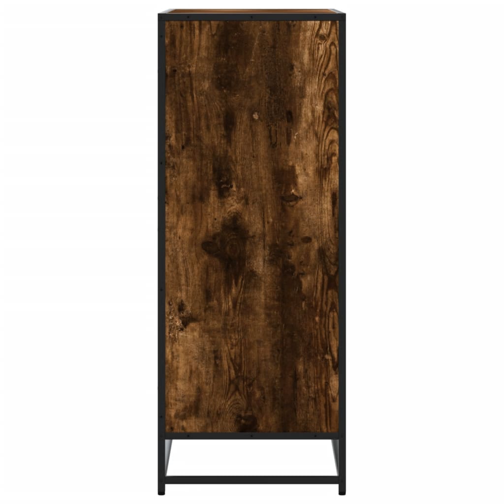 Pantofar, Stejar Fumuriu, 75X38X97,5 Cm, Lemn Prelucrat/Metal