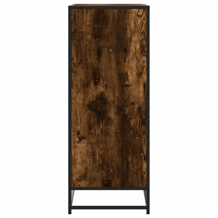 Pantofar, Stejar Fumuriu, 75X38X97,5 Cm, Lemn Prelucrat/Metal