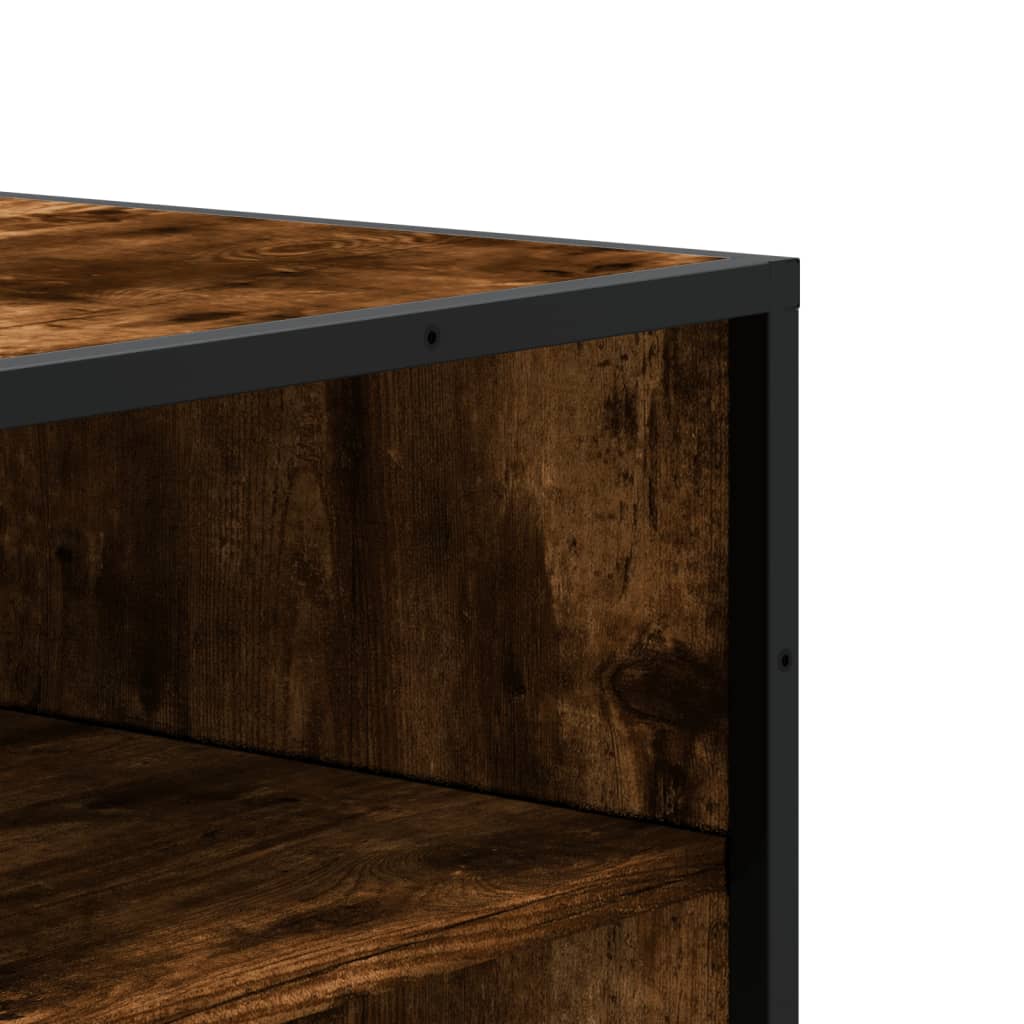 Pantofar, Stejar Fumuriu, 75X38X97,5 Cm, Lemn Prelucrat/Metal