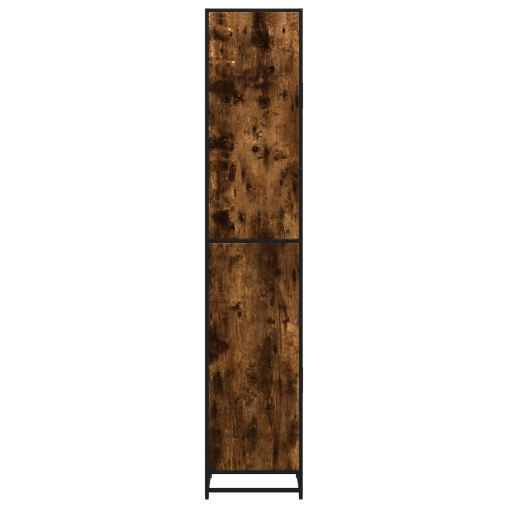 Dulap Baie Stejar Fumuriu 35X37,5X188,5 Cm Lemn Prelucrat/Metal