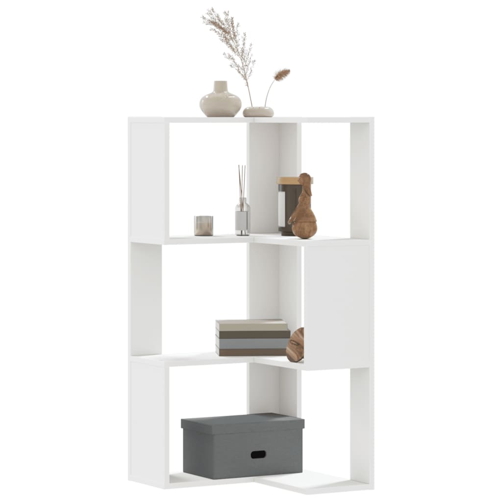Bibliotecă 3 Niveluri Stejar Fumuriu 50X50X102Cm Lemn Prelucrat