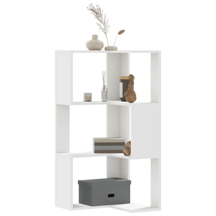 Bibliotecă 3 Niveluri Stejar Fumuriu 50X50X102Cm Lemn Prelucrat