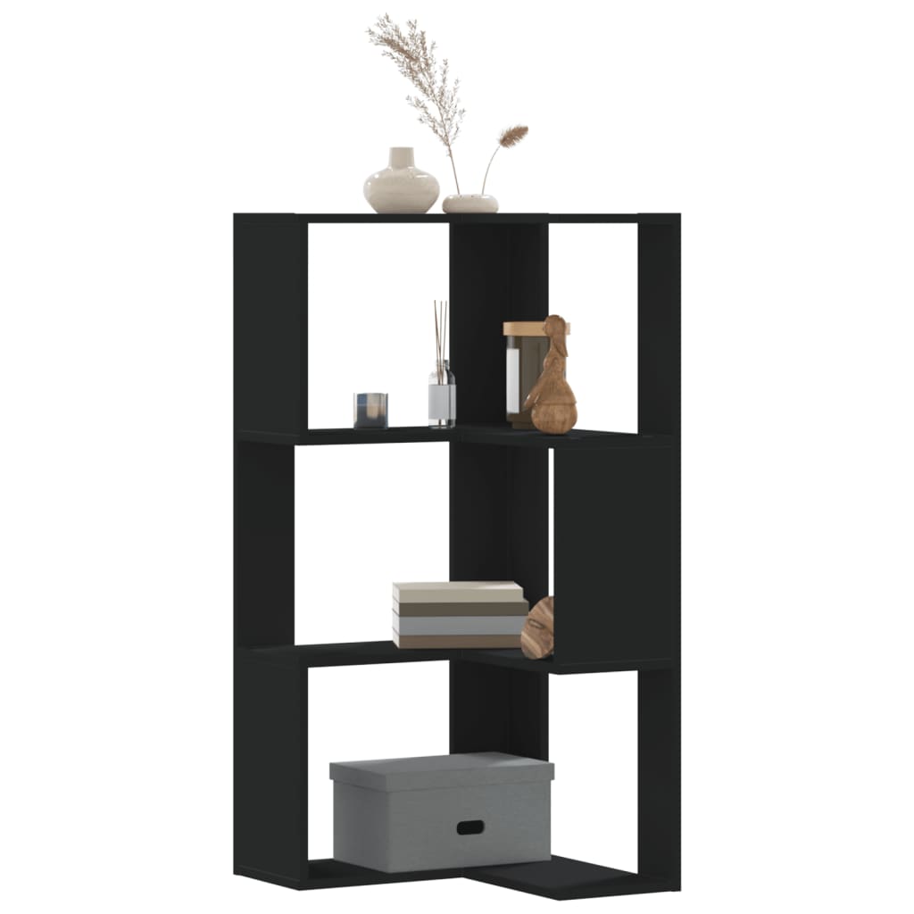 Bibliotecă 3 Niveluri Stejar Fumuriu 50X50X102Cm Lemn Prelucrat