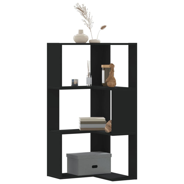 Bibliotecă 3 Niveluri Stejar Fumuriu 50X50X102Cm Lemn Prelucrat