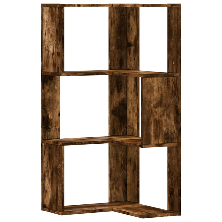 Bibliotecă 3 Niveluri Stejar Fumuriu 50X50X102Cm Lemn Prelucrat