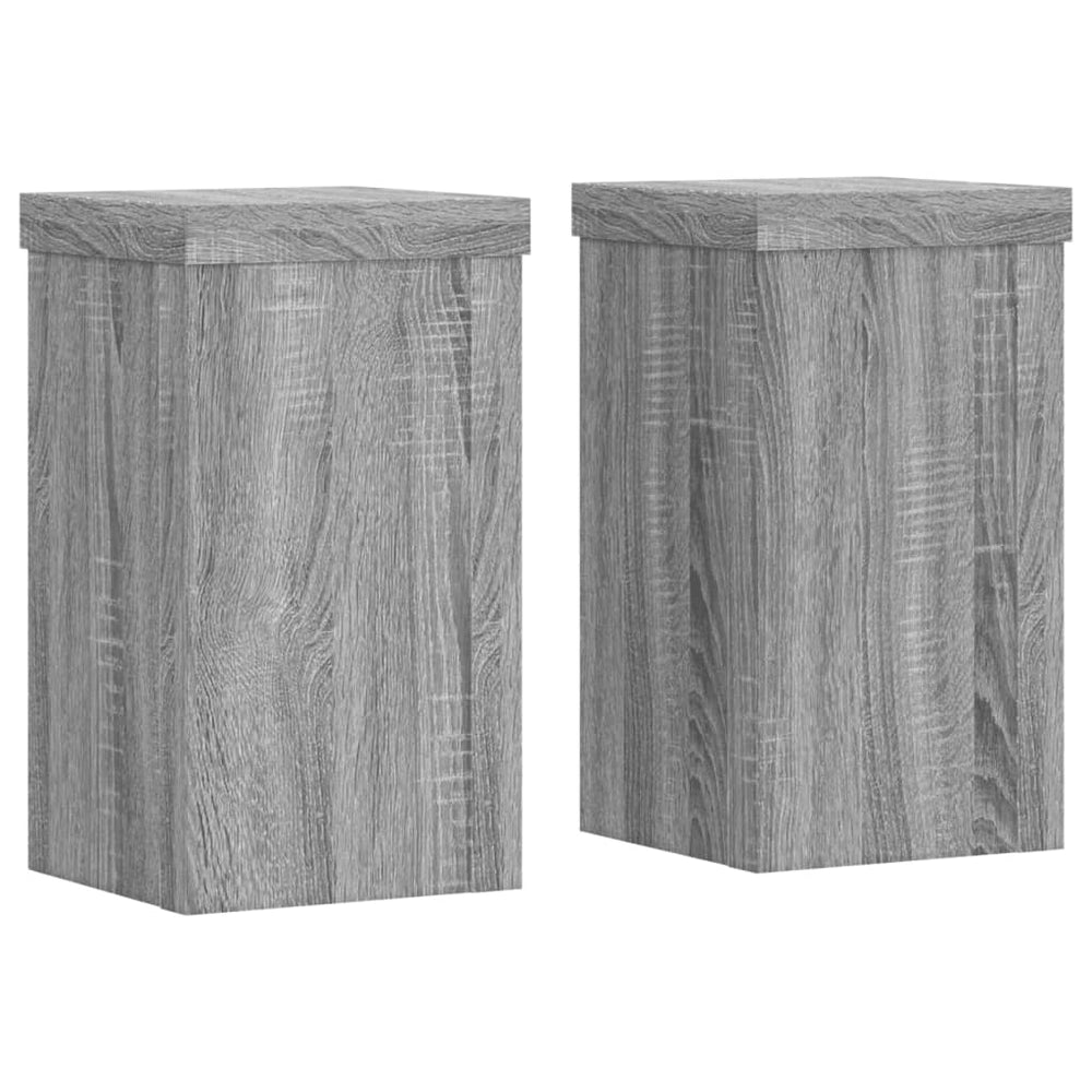 Suporturi De Plante 2 Buc. Gri Sonoma 10X10X18Cm Lemn Prelucrat