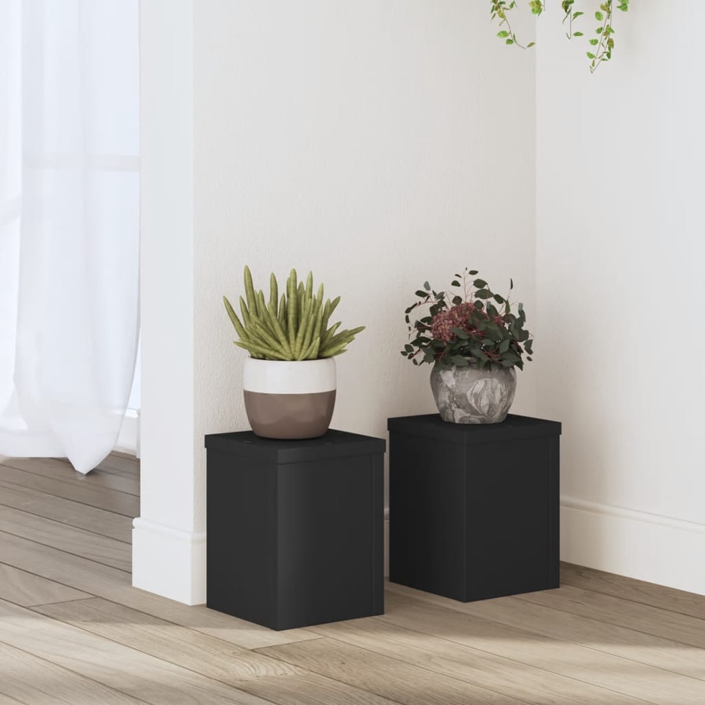 Suporturi De Plante 2 Buc. Gri Sonoma 10X10X18Cm Lemn Prelucrat