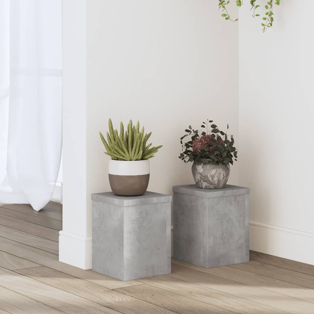 Suporturi De Plante 2 Buc. Gri Sonoma 10X10X18Cm Lemn Prelucrat