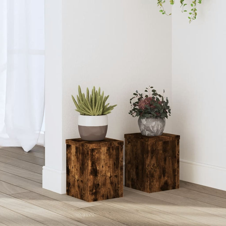 Suporturi De Plante 2 Buc. Gri Sonoma 10X10X18Cm Lemn Prelucrat