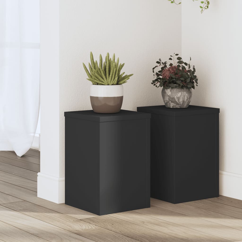 Suporturi De Plante 2 Buc. Gri Sonoma 10X10X18Cm Lemn Prelucrat