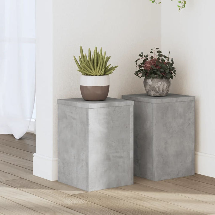 Suporturi De Plante 2 Buc. Gri Sonoma 10X10X18Cm Lemn Prelucrat