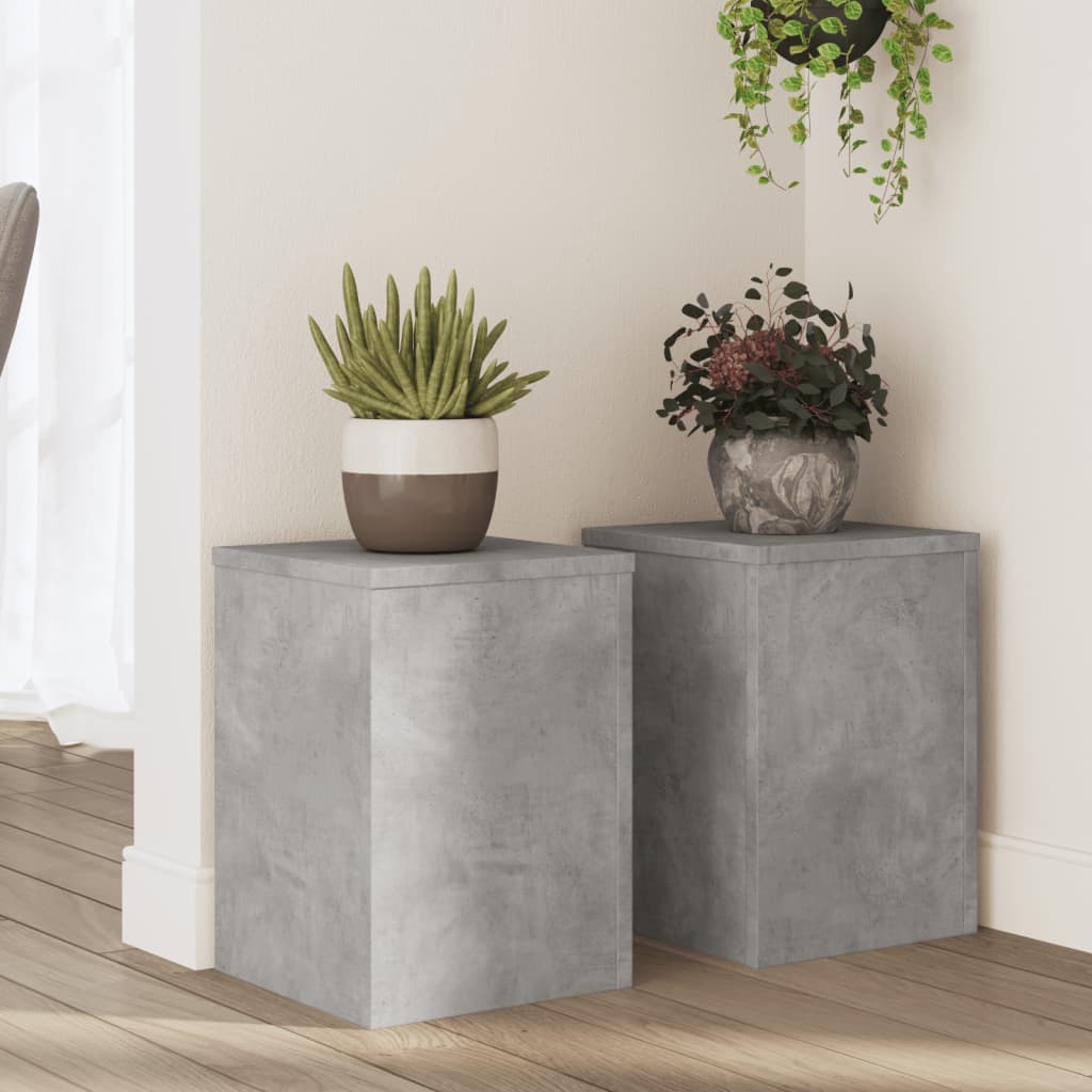 Suporturi De Plante 2 Buc. Gri Sonoma 10X10X18Cm Lemn Prelucrat