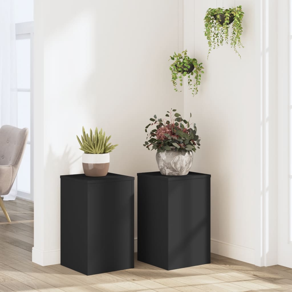 Suporturi De Plante 2 Buc. Gri Sonoma 10X10X18Cm Lemn Prelucrat