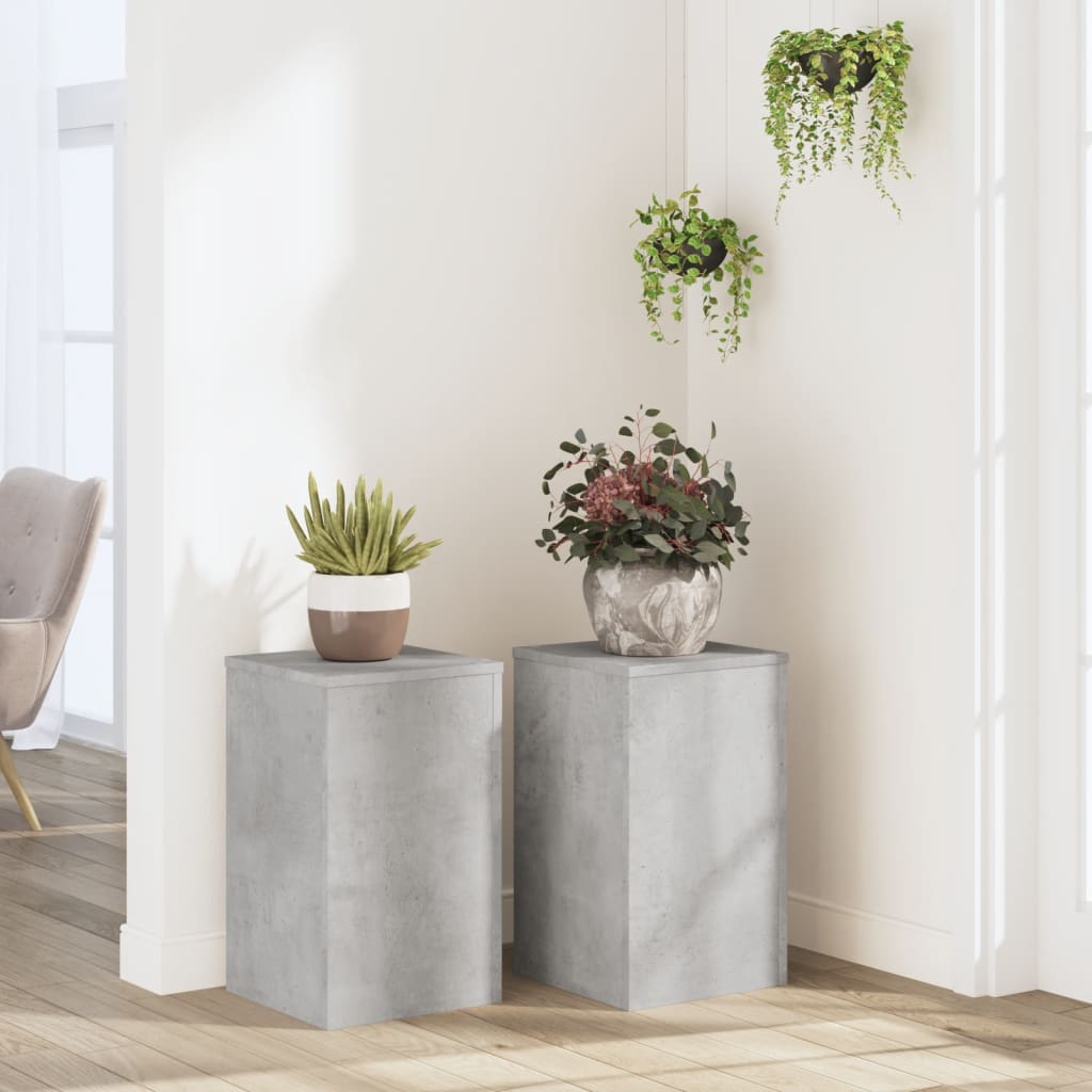 Suporturi De Plante 2 Buc. Gri Sonoma 10X10X18Cm Lemn Prelucrat