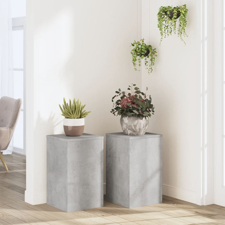Suporturi De Plante 2 Buc. Gri Sonoma 10X10X18Cm Lemn Prelucrat