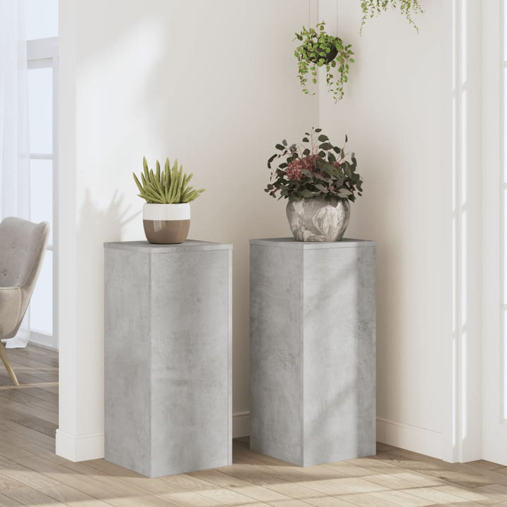 Suporturi De Plante 2 Buc. Gri Sonoma 10X10X18Cm Lemn Prelucrat