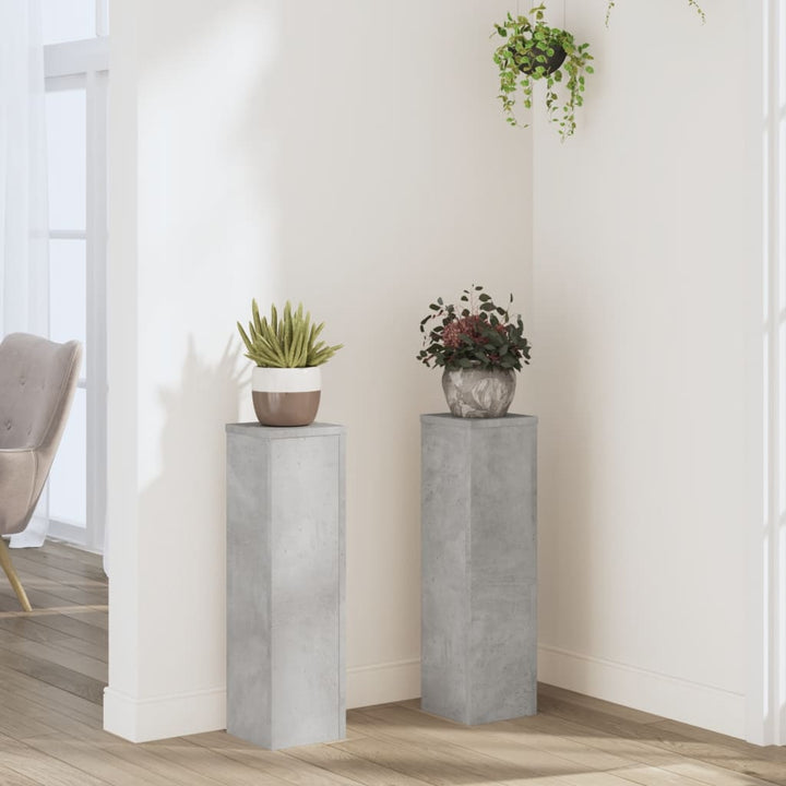Suporturi De Plante 2 Buc. Gri Sonoma 10X10X18Cm Lemn Prelucrat