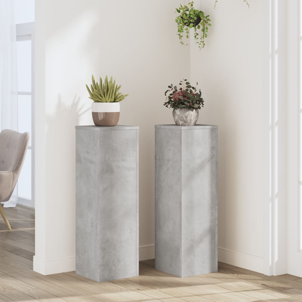 Suporturi De Plante 2 Buc. Gri Sonoma 10X10X18Cm Lemn Prelucrat